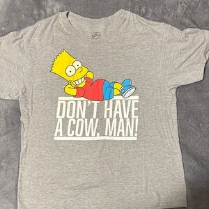 Gray T-Shirt with Cartoon Character